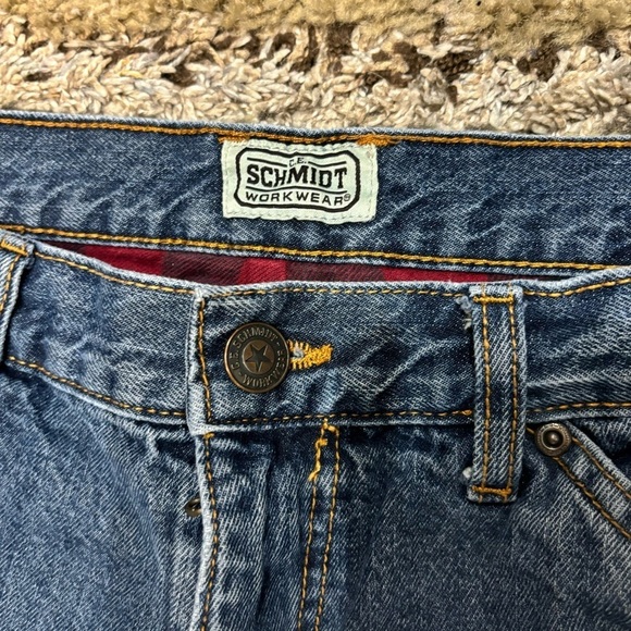 Schmidt Workwear Flannel Lined Jeans 36X34, 32 Inseam - Picture 4 of 10
